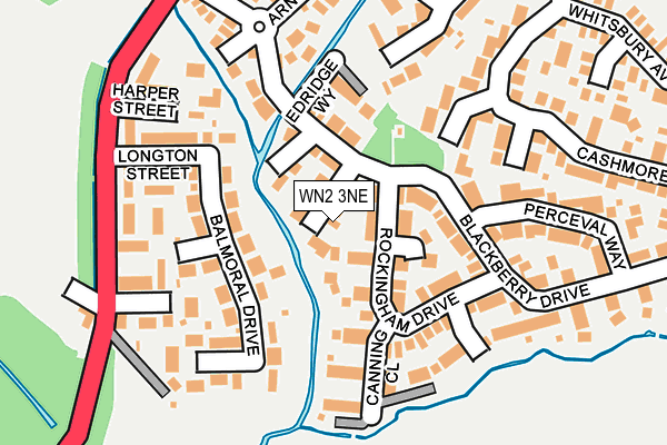 WN2 3NE map - OS OpenMap – Local (Ordnance Survey)