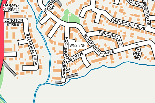 WN2 3NF map - OS OpenMap – Local (Ordnance Survey)