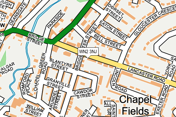 WN2 3NJ map - OS OpenMap – Local (Ordnance Survey)