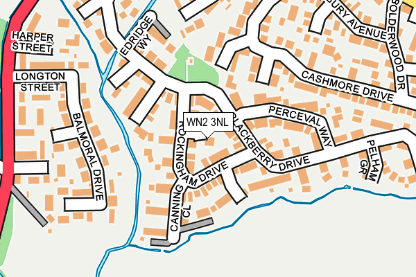 WN2 3NL map - OS OpenMap – Local (Ordnance Survey)