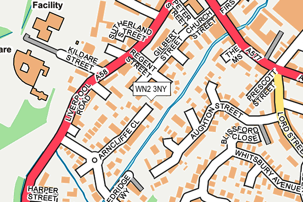 WN2 3NY map - OS OpenMap – Local (Ordnance Survey)