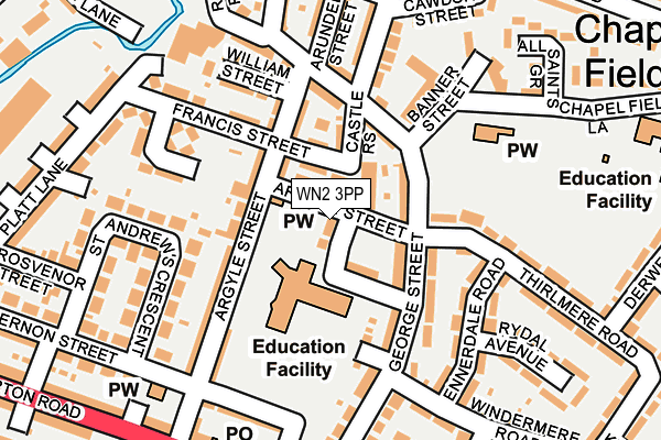 WN2 3PP map - OS OpenMap – Local (Ordnance Survey)