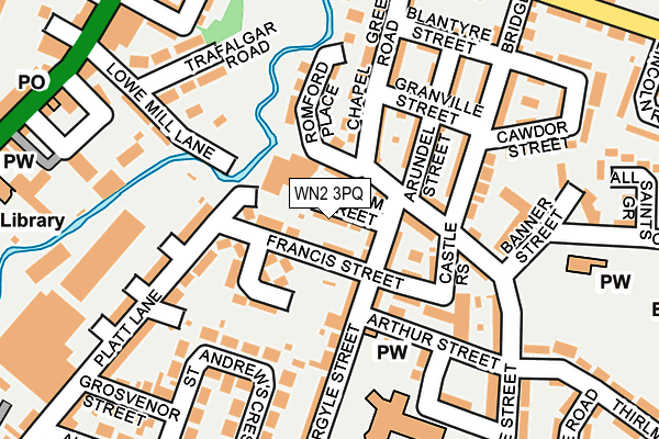 WN2 3PQ map - OS OpenMap – Local (Ordnance Survey)