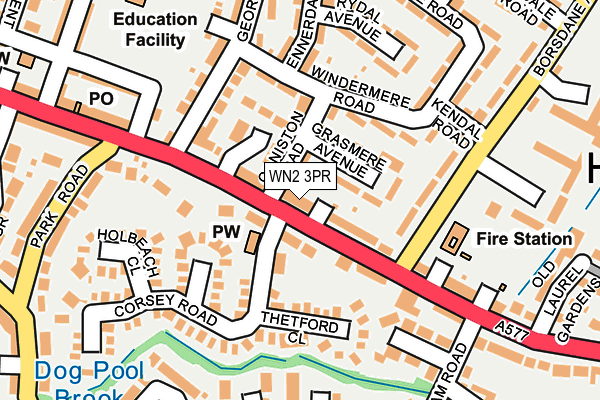 WN2 3PR map - OS OpenMap – Local (Ordnance Survey)