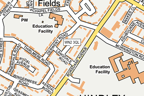 WN2 3QL map - OS OpenMap – Local (Ordnance Survey)