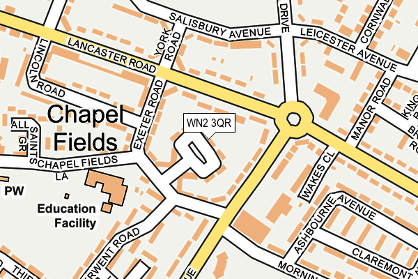 WN2 3QR map - OS OpenMap – Local (Ordnance Survey)