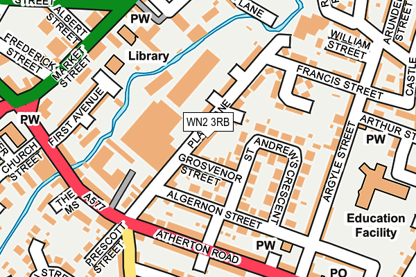 WN2 3RB map - OS OpenMap – Local (Ordnance Survey)