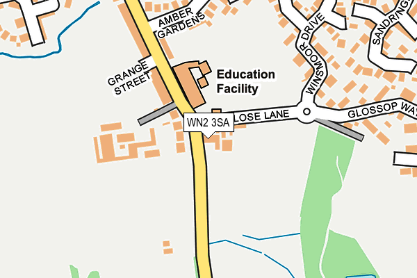 WN2 3SA map - OS OpenMap – Local (Ordnance Survey)