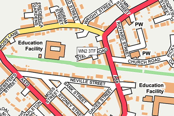 WN2 3TF map - OS OpenMap – Local (Ordnance Survey)