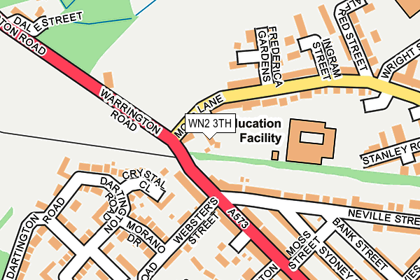 WN2 3TH map - OS OpenMap – Local (Ordnance Survey)