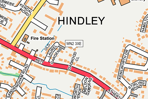 WN2 3XE map - OS OpenMap – Local (Ordnance Survey)