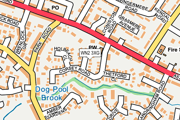 WN2 3XG map - OS OpenMap – Local (Ordnance Survey)