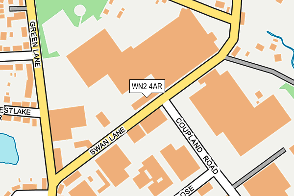 WN2 4AR map - OS OpenMap – Local (Ordnance Survey)