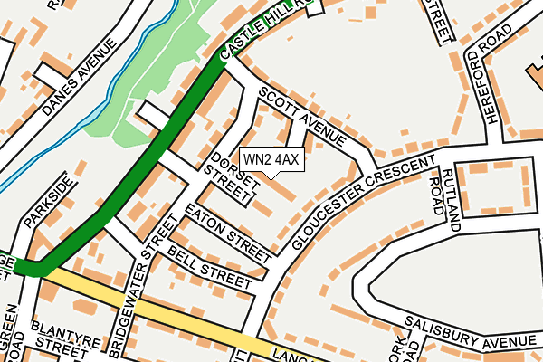 WN2 4AX map - OS OpenMap – Local (Ordnance Survey)
