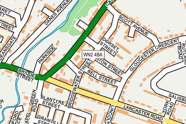 WN2 4BA map - OS OpenMap – Local (Ordnance Survey)