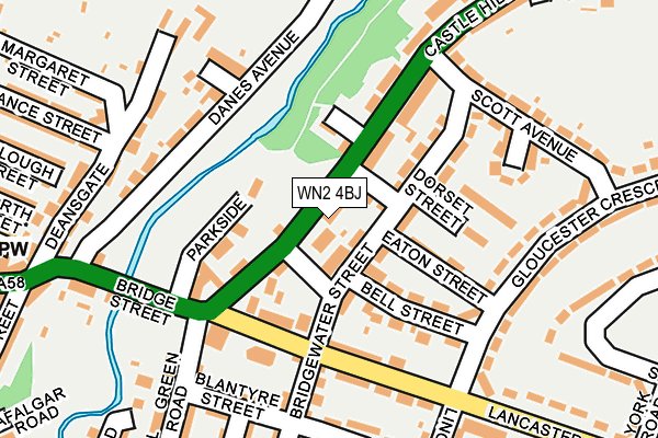 WN2 4BJ map - OS OpenMap – Local (Ordnance Survey)