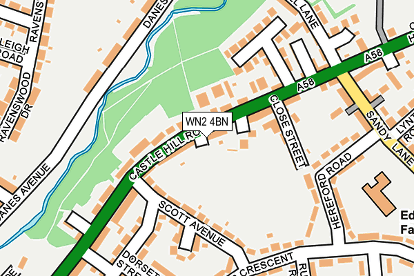 WN2 4BN map - OS OpenMap – Local (Ordnance Survey)