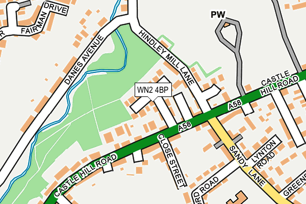 WN2 4BP map - OS OpenMap – Local (Ordnance Survey)
