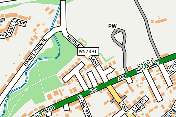 WN2 4BT map - OS OpenMap – Local (Ordnance Survey)