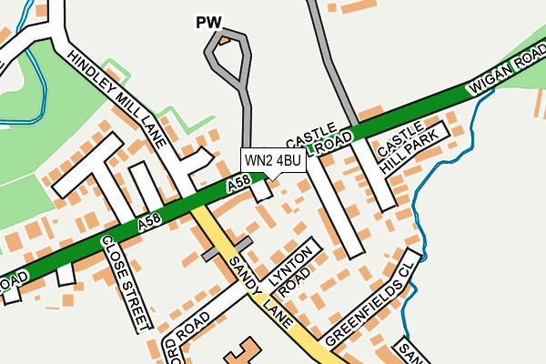 WN2 4BU map - OS OpenMap – Local (Ordnance Survey)