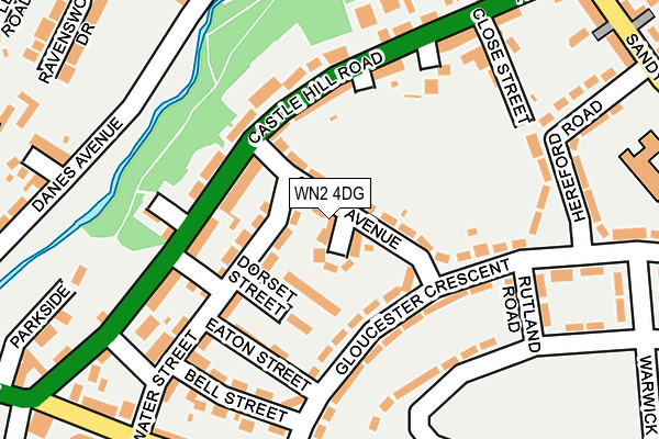 WN2 4DG map - OS OpenMap – Local (Ordnance Survey)