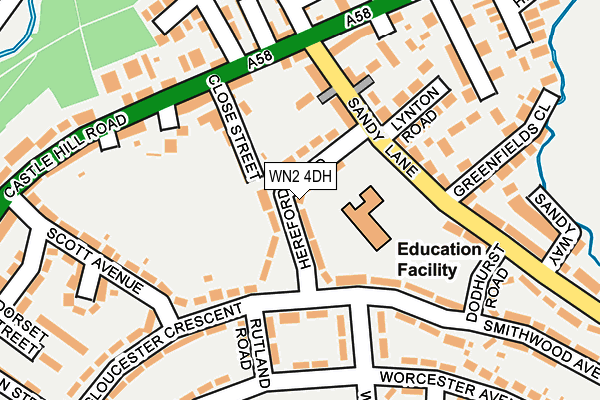 WN2 4DH map - OS OpenMap – Local (Ordnance Survey)