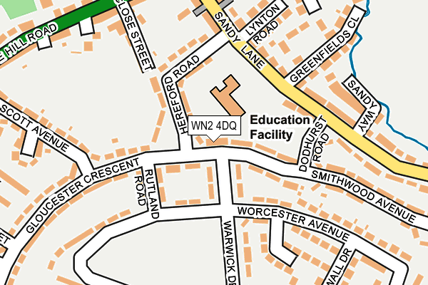 WN2 4DQ map - OS OpenMap – Local (Ordnance Survey)
