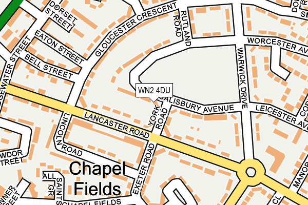 WN2 4DU map - OS OpenMap – Local (Ordnance Survey)
