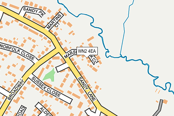 WN2 4EA map - OS OpenMap – Local (Ordnance Survey)
