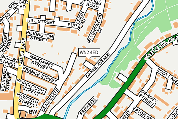 WN2 4ED map - OS OpenMap – Local (Ordnance Survey)