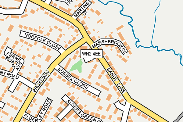 WN2 4EE map - OS OpenMap – Local (Ordnance Survey)
