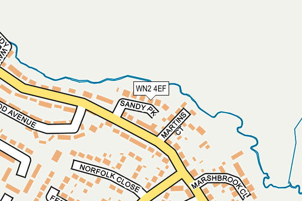 WN2 4EF map - OS OpenMap – Local (Ordnance Survey)