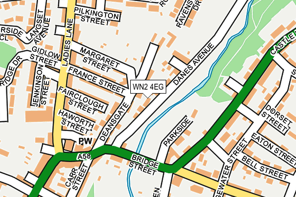 WN2 4EG map - OS OpenMap – Local (Ordnance Survey)
