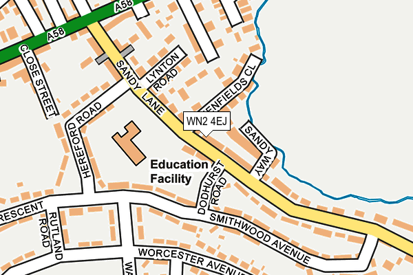 WN2 4EJ map - OS OpenMap – Local (Ordnance Survey)