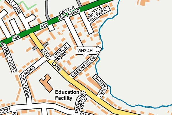 WN2 4EL map - OS OpenMap – Local (Ordnance Survey)