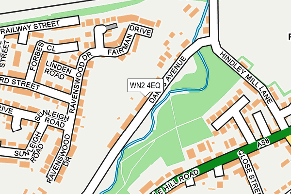 WN2 4EQ map - OS OpenMap – Local (Ordnance Survey)