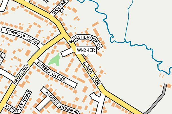 WN2 4ER map - OS OpenMap – Local (Ordnance Survey)