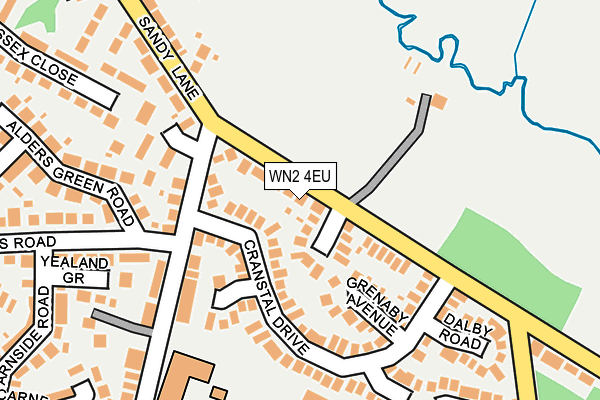 WN2 4EU map - OS OpenMap – Local (Ordnance Survey)