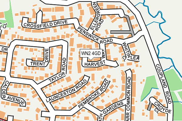 WN2 4GD map - OS OpenMap – Local (Ordnance Survey)