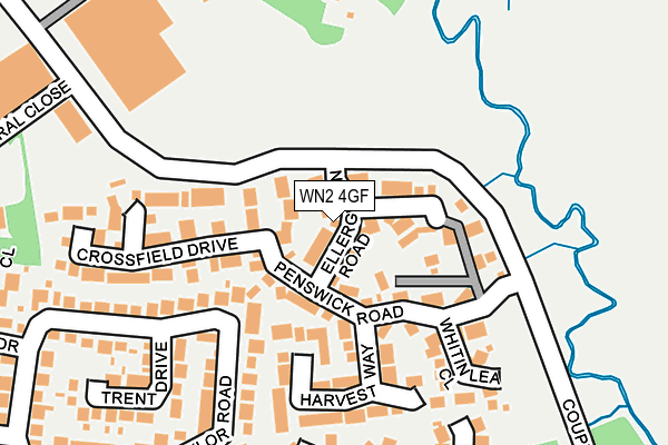 WN2 4GF map - OS OpenMap – Local (Ordnance Survey)