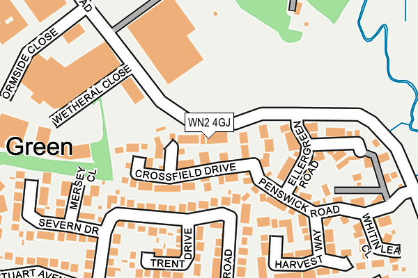 WN2 4GJ map - OS OpenMap – Local (Ordnance Survey)