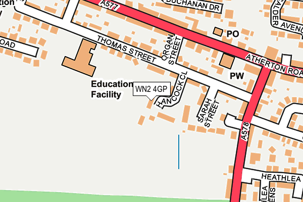 WN2 4GP map - OS OpenMap – Local (Ordnance Survey)