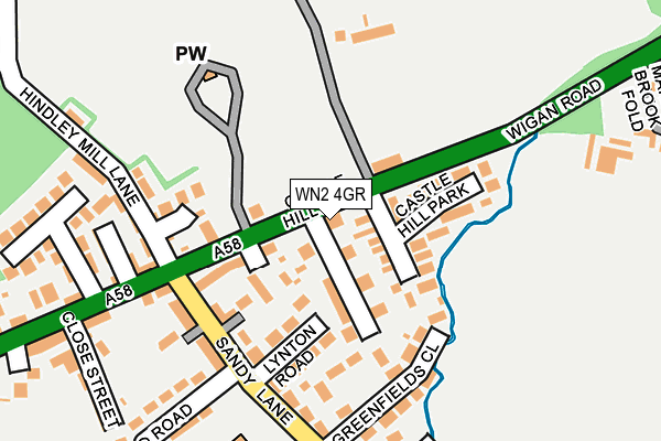 WN2 4GR map - OS OpenMap – Local (Ordnance Survey)