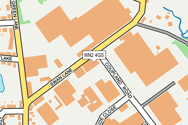 WN2 4GS map - OS OpenMap – Local (Ordnance Survey)