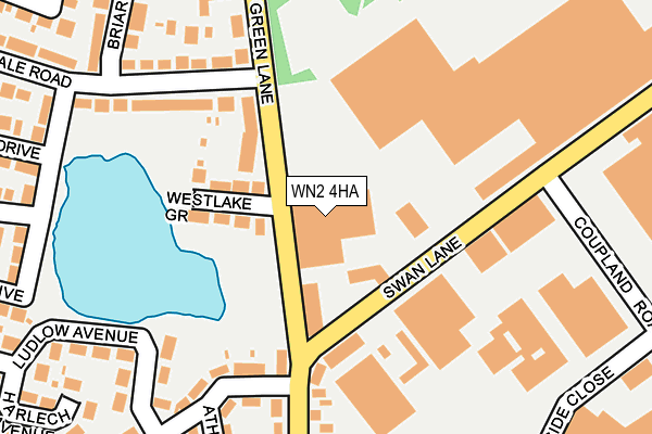 WN2 4HA map - OS OpenMap – Local (Ordnance Survey)