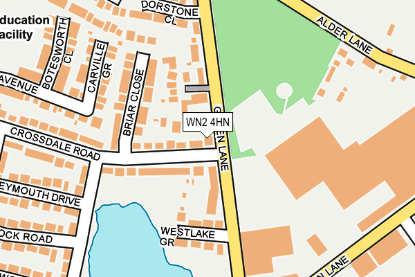 WN2 4HN map - OS OpenMap – Local (Ordnance Survey)