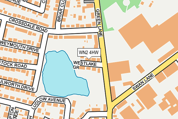 WN2 4HW map - OS OpenMap – Local (Ordnance Survey)