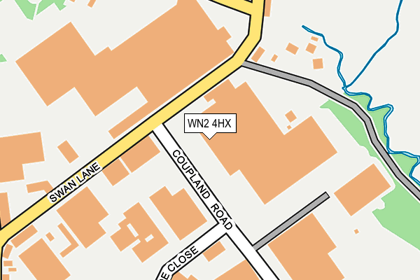 WN2 4HX map - OS OpenMap – Local (Ordnance Survey)