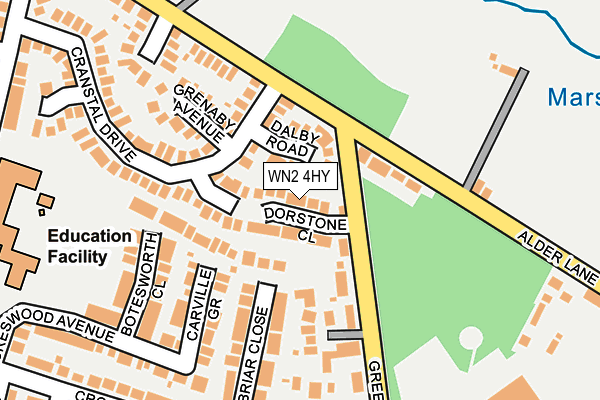WN2 4HY map - OS OpenMap – Local (Ordnance Survey)