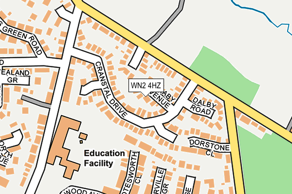 WN2 4HZ map - OS OpenMap – Local (Ordnance Survey)